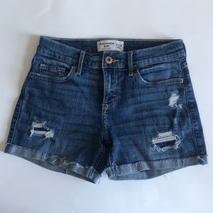 Abercrombie Girls Denim Midi Shorts 13/14